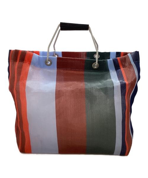 MARNI（マルニ）MARNI (マルニ) STRIPE BAG / ストライプバッグ ブルー×オレンジの古着・服飾アイテム