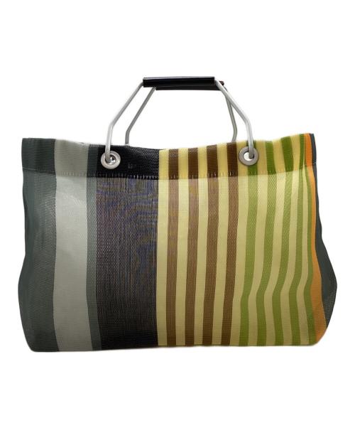 MARNI（マルニ）MARNI (マルニ) STRIPE MINI BAG / ストライプ ミニバッグ グレー×ベージュの古着・服飾アイテム