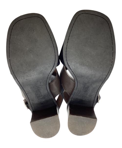 MARNI（マルニ）MARNI (マルニ) クロスストラップサンダル ブラウン サイズ:37 1/2の古着・服飾アイテム