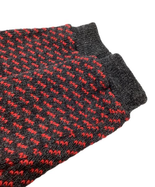 L.L.Bean（エルエルビーン）L.L.Bean (エルエルビーン) バーズアイウールニットカーディガン / Birdseye wool knit cardigan / 推定80s レッド サイズ:不明（下記参照）の古着・服飾アイテム