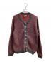 L.L.Bean（エルエルビーン）の古着「バーズアイウールニットカーディガン / Birdseye wool knit cardigan / 推定80s」｜レッド
