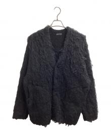 LAD MUSICIAN（ラッドミュージシャン）の古着「LOOP YARN SHAGGY CARDIGAN/2224-021/24AW」｜ブラック
