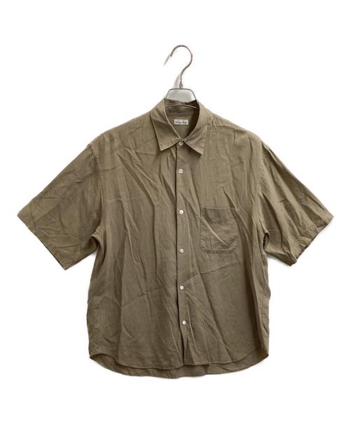 STEVEN ALAN（スティーブンアラン）STEVEN ALAN (スティーブンアラン) スラブレギュラーカラーショートスリーブシャツ ベージュ サイズ:Sの古着・服飾アイテム
