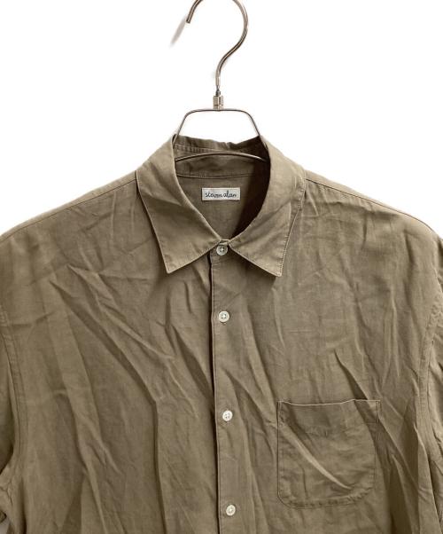 STEVEN ALAN（スティーブンアラン）STEVEN ALAN (スティーブンアラン) スラブレギュラーカラーショートスリーブシャツ ベージュ サイズ:Sの古着・服飾アイテム