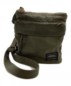 PORTERポーター）の古着「SHOULDER POUCH / ショルダーポーチ / 855-05461」｜カーキ