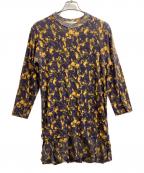 TOGA PULLAトーガ プルラ）の古着「Marble print dress　/　TP92-JH257」｜ネイビー×イエロー