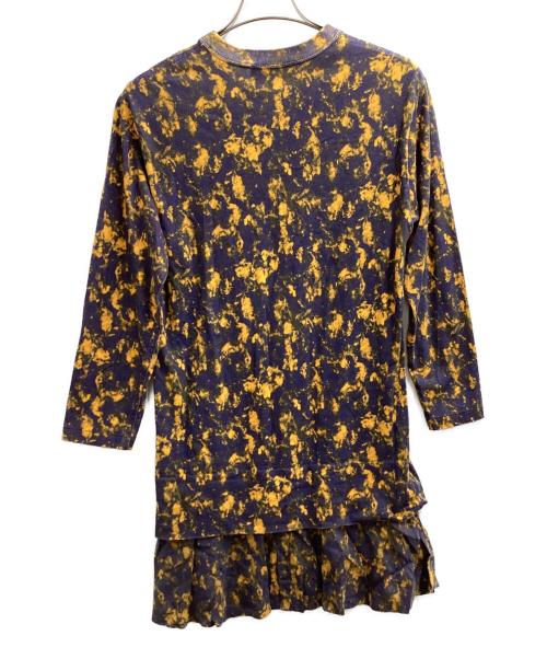TOGA PULLA（トーガ プルラ）TOGA PULLA (トーガ プルラ) Marble print dress　/　TP92-JH257 ネイビー×イエロー サイズ:36の古着・服飾アイテム