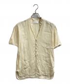 Mame Kurogouchiマメクロゴウチ）の古着「Wild Flower Jacquard H/S Shirts / ワイルドフラワージャガードシャツ / MM19SS-SH058 / 19SS」｜ベージュ