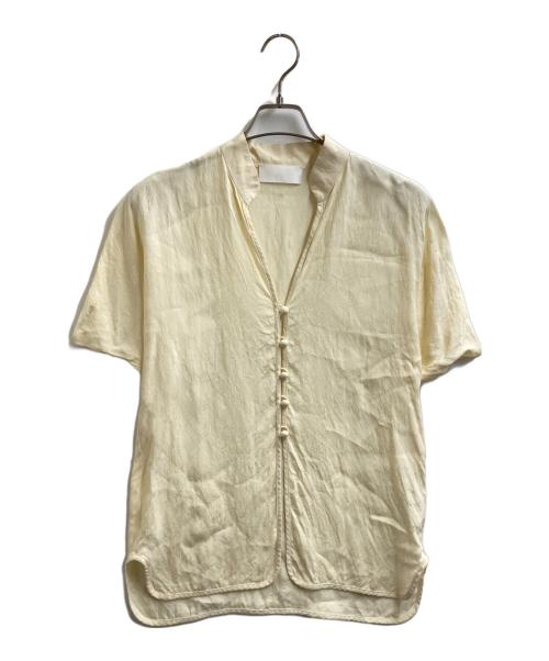 Mame Kurogouchi（マメクロゴウチ）Mame Kurogouchi (マメクロゴウチ) Wild Flower Jacquard H/S Shirts / ワイルドフラワージャガードシャツ / MM19SS-SH058 / 19SS ベージュ サイズ:2の古着・服飾アイテム