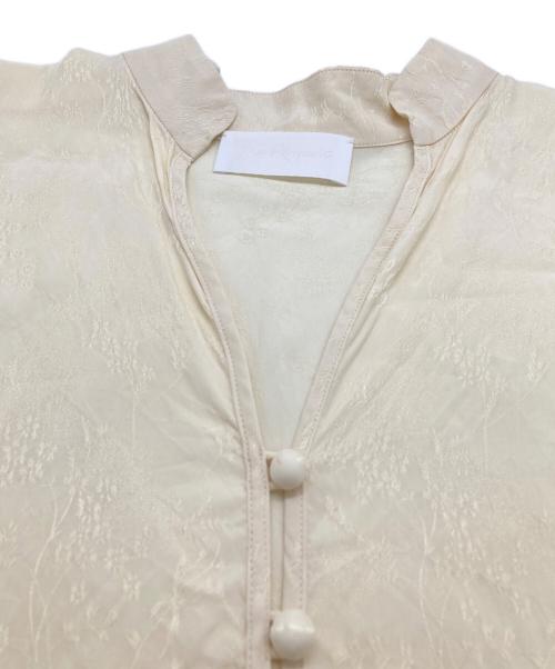 Mame Kurogouchi（マメクロゴウチ）Mame Kurogouchi (マメクロゴウチ) Wild Flower Jacquard H/S Shirts / ワイルドフラワージャガードシャツ / MM19SS-SH058 / 19SS ベージュ サイズ:2の古着・服飾アイテム