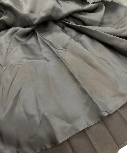 Mame Kurogouchi（マメクロゴウチ）mame kurogouchi (マメクロゴウチ) 22AW / Curved Pleated Flared Skirt / カーブプリーツフレアスカート / MM22FW-SK042  ネイビー サイズ:2の古着・服飾アイテム