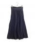 mame kurogouchi（マメクロゴウチ）の古着「22AW / Curved Pleated Flared Skirt / カーブプリーツフレアスカート / MM22FW-SK042 」｜ネイビー
