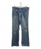 LEVI'Sリーバイス）の古着「66前期 517 デニムパンツ / VINTAGE / ヴィンテージ / ボタン裏2 / シングルステッチ / TALON42 / スモールE」｜インディゴ