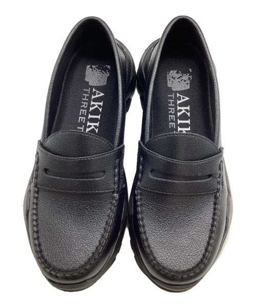 AKIKO AOKI（アキコ アオキ）AKIKO AOKI (アキコ アオキ) THREE TREASURES (スリートレジャーズ) ローファー / Regulated Gravity / レギュレーテッドグラビティ ブラック サイズ:23cmの古着・服飾アイテム