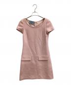 PRADAプラダ）の古着「フラップデザイン バックジップワンピース / P387TM」｜ピンク