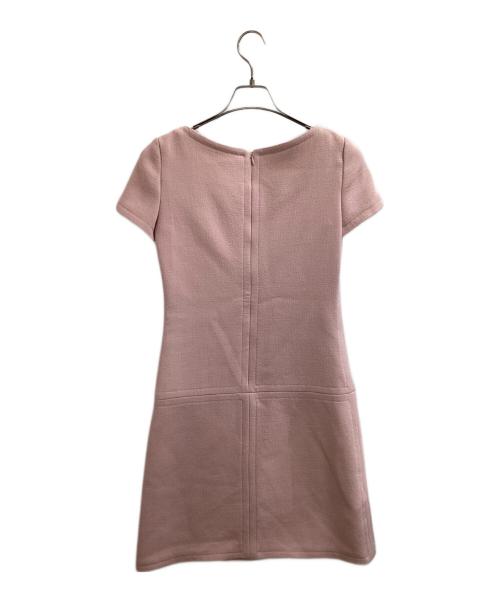PRADA（プラダ）PRADA (プラダ) フラップデザイン バックジップワンピース / P387TM ピンク サイズ:38の古着・服飾アイテム