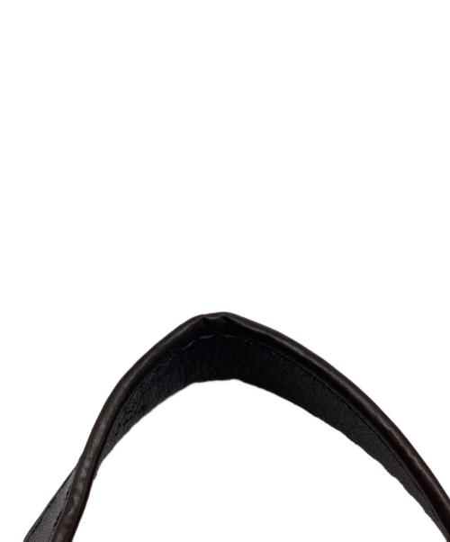 POLO RALPH LAUREN（ポロ・ラルフローレン）POLO RALPH LAUREN (ポロ・ラルフローレン) ペブルド レザー ミディアム トート / pebbled leather medium tote bag  ネイビーの古着・服飾アイテム