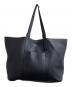 POLO RALPH LAUREN（ポロ・ラルフローレン）の古着「ペブルド レザー ミディアム トート / pebbled leather medium tote bag 」｜ネイビー