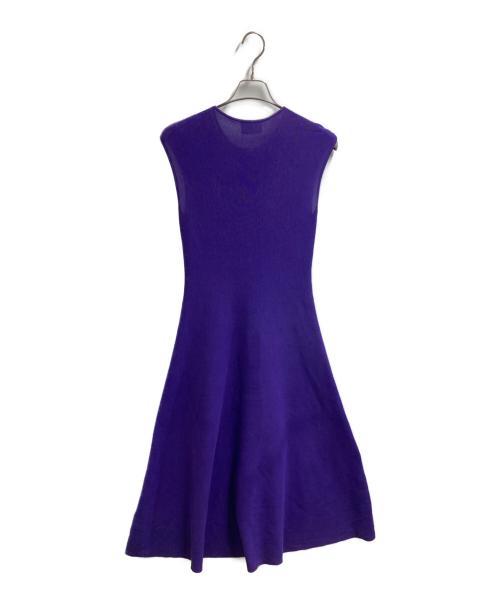 UNITED ARROWS（ユナイテッドアローズ）UNITED ARROWS (ユナイテッドアローズ) C/N フィット ノースリーブ ニットワンピース パープル サイズ:FREEの古着・服飾アイテム