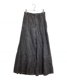 LOKITHO×STUDIOUS（ロキト×ステュディオス）の古着「別注ステッチドデニムワイドパンツ / LKF393-P1B」｜インディゴ