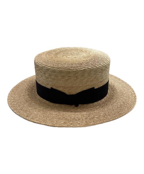 H.W.DOG&CO.（エイチ ダブリュー ドッグ アンド コー）H.W.DOG&CO. (エイチ ダブリュー ドッグ アンド コー) ストローハット / 麦わら帽子 / Made in JAPAN  ベージュ サイズ:40の古着・服飾アイテム