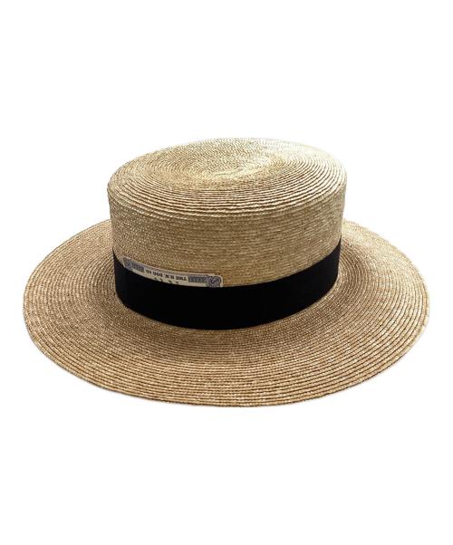 H.W.DOG&CO.（エイチ ダブリュー ドッグ アンド コー）H.W.DOG&CO. (エイチ ダブリュー ドッグ アンド コー) ストローハット / 麦わら帽子 / Made in JAPAN  ベージュ サイズ:40の古着・服飾アイテム