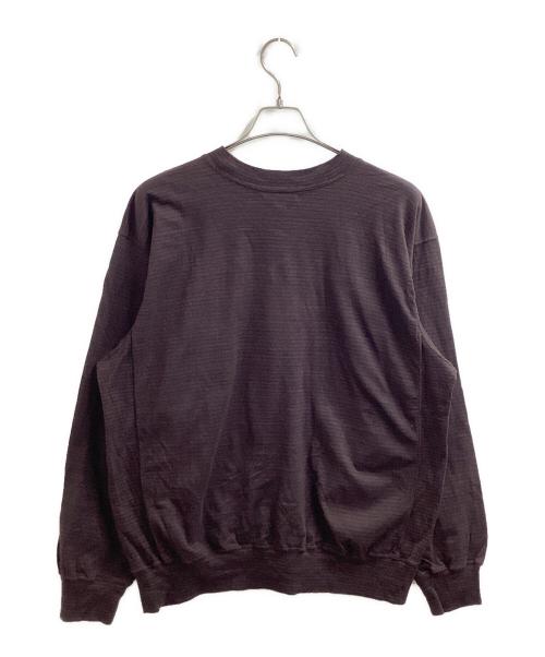 BLURHMS（ブラームス）BLURHMS (ブラームス) C/NAPP Border Crew Neck P/O / ボーダー クルーネック カットソー / Made in JAPAN / BHS24F039 ブラウン サイズ:2の古着・服飾アイテム