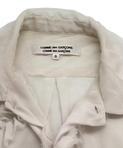 COMME des GARCONS COMME des GARCONS（コムデギャルソン コムデギャルソン）COMME des GARCONS COMME des GARCONS (コムデギャルソン コムデギャルソン) 丸襟シースルーシャツ / AD2014 / RO-B013 ホワイト サイズ:Sの古着・服飾アイテム