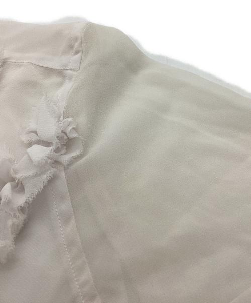 COMME des GARCONS COMME des GARCONS（コムデギャルソン コムデギャルソン）COMME des GARCONS COMME des GARCONS (コムデギャルソン コムデギャルソン) 丸襟シースルーシャツ / AD2014 / RO-B013 ホワイト サイズ:Sの古着・服飾アイテム