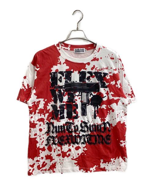 flexwitme（フレックスウィズミー）flexwitme (フレックスウィズミー) プリントTシャツ レッド サイズ:Mの古着・服飾アイテム