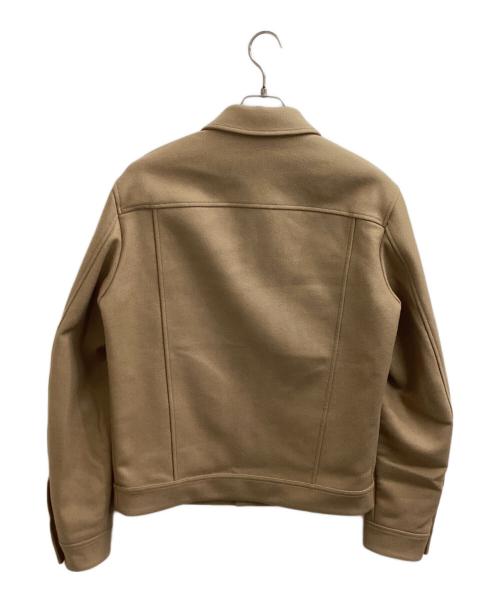 VERSACE（ヴェルサーチェ）VERSACE (ヴェルサーチェ) レザーパッチウールジャケット / 607173312263 ブラウン サイズ:46の古着・服飾アイテム