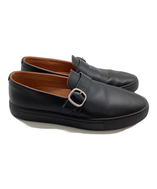 hALON（アーロン）halon (アーロン) モンクストラップ スリッポン / 本革 / GENUINE LEATHER  ブラック サイズ:26cmの古着・服飾アイテム