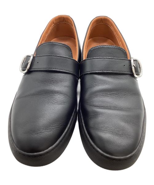 hALON（アーロン）halon (アーロン) モンクストラップ スリッポン / 本革 / GENUINE LEATHER  ブラック サイズ:26cmの古着・服飾アイテム