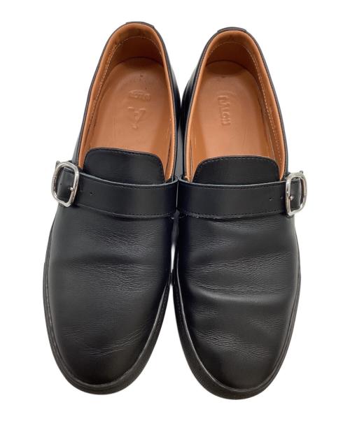 hALON（アーロン）halon (アーロン) モンクストラップ スリッポン / 本革 / GENUINE LEATHER  ブラック サイズ:26cmの古着・服飾アイテム