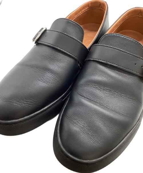 hALON（アーロン）halon (アーロン) モンクストラップ スリッポン / 本革 / GENUINE LEATHER  ブラック サイズ:26cmの古着・服飾アイテム