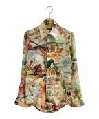 DOLCE & GABBANAドルチェ＆ガッバーナ）の古着「イタリア風景柄カフスシャツ」｜マルチカラー
