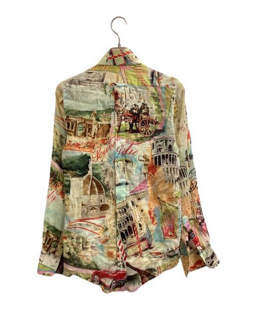 DOLCE & GABBANA（ドルチェ＆ガッバーナ）DOLCE & GABBANA (ドルチェ＆ガッバーナ) イタリア風景柄カフスシャツ マルチカラー サイズ:15 1/2の古着・服飾アイテム