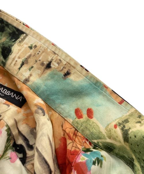 DOLCE & GABBANA（ドルチェ＆ガッバーナ）DOLCE & GABBANA (ドルチェ＆ガッバーナ) イタリア風景柄カフスシャツ マルチカラー サイズ:15 1/2の古着・服飾アイテム