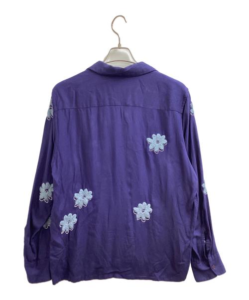 NOMA t.d.（ノーマティーディー）NOMA t.d. (ノーマティーディー) 刺繍オープンカラーシャツ / N35-EM01 / Floral Hand Embroidery Shirt ネイビー サイズ:2の古着・服飾アイテム