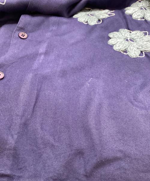 NOMA t.d.（ノーマティーディー）NOMA t.d. (ノーマティーディー) 刺繍オープンカラーシャツ / N35-EM01 / Floral Hand Embroidery Shirt ネイビー サイズ:2の古着・服飾アイテム