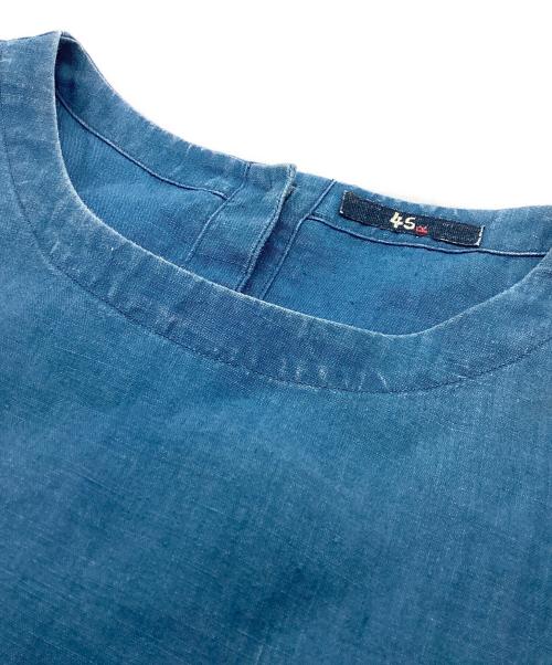 45R（フォーティファイブ・アール）45R (フォーティファイブ・アール) リネンワンピース / 7045064 ネイビーの古着・服飾アイテム