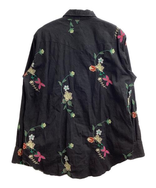 Engineered Garments（エンジニアドガーメンツ）Engineered Garments (エンジニアードガーメンツ) 刺繍ウエスタンシャツ ブラック サイズ:Lの古着・服飾アイテム