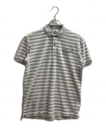 LACOSTE（ラコステ）の古着「パイルボーダーポロシャツ　/　PH202EL」｜ベージュ