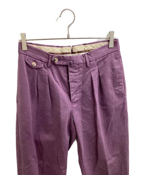 PT01（ピーティーゼロウーノ）PT01 (ピーティーゼロウーノ) CARROT FIT PANTS パープル サイズ:44の古着・服飾アイテム