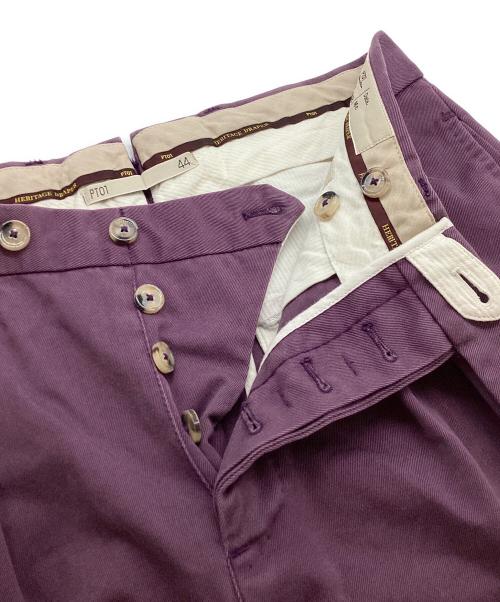PT01（ピーティーゼロウーノ）PT01 (ピーティーゼロウーノ) CARROT FIT PANTS パープル サイズ:44の古着・服飾アイテム