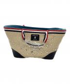 A.D.M.J.エーディーエムジェイ）の古着「カゴバッグ　スワロフスキークリスタル」｜ベージュ