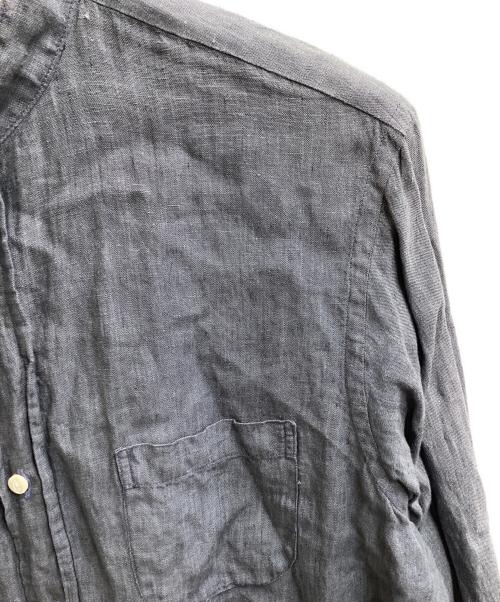 INDIVIDUALIZED SHIRTS（インディビジュアライズドシャツ）INDIVIDUALIZED SHIRTS (インディビジュアライズドシャツ) BAND COLLAR LINEN SHIRT / MADE IN USA ブルー サイズ:15 1/2 - 33の古着・服飾アイテム