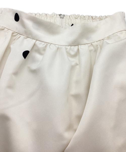 CADUNE（カデュネ）CADUNE (カデュネ) ドットスカート / dot skirt / 72236480 ホワイト サイズ:38の古着・服飾アイテム