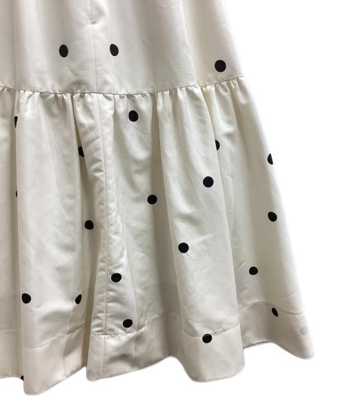 CADUNE（カデュネ）CADUNE (カデュネ) ドットスカート / dot skirt / 72236480 ホワイト サイズ:38の古着・服飾アイテム