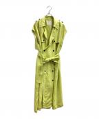 MYLANマイラン）の古着「Trench Coat Dress / トレンチコートドレス　MY21SS-OP022」｜黄緑